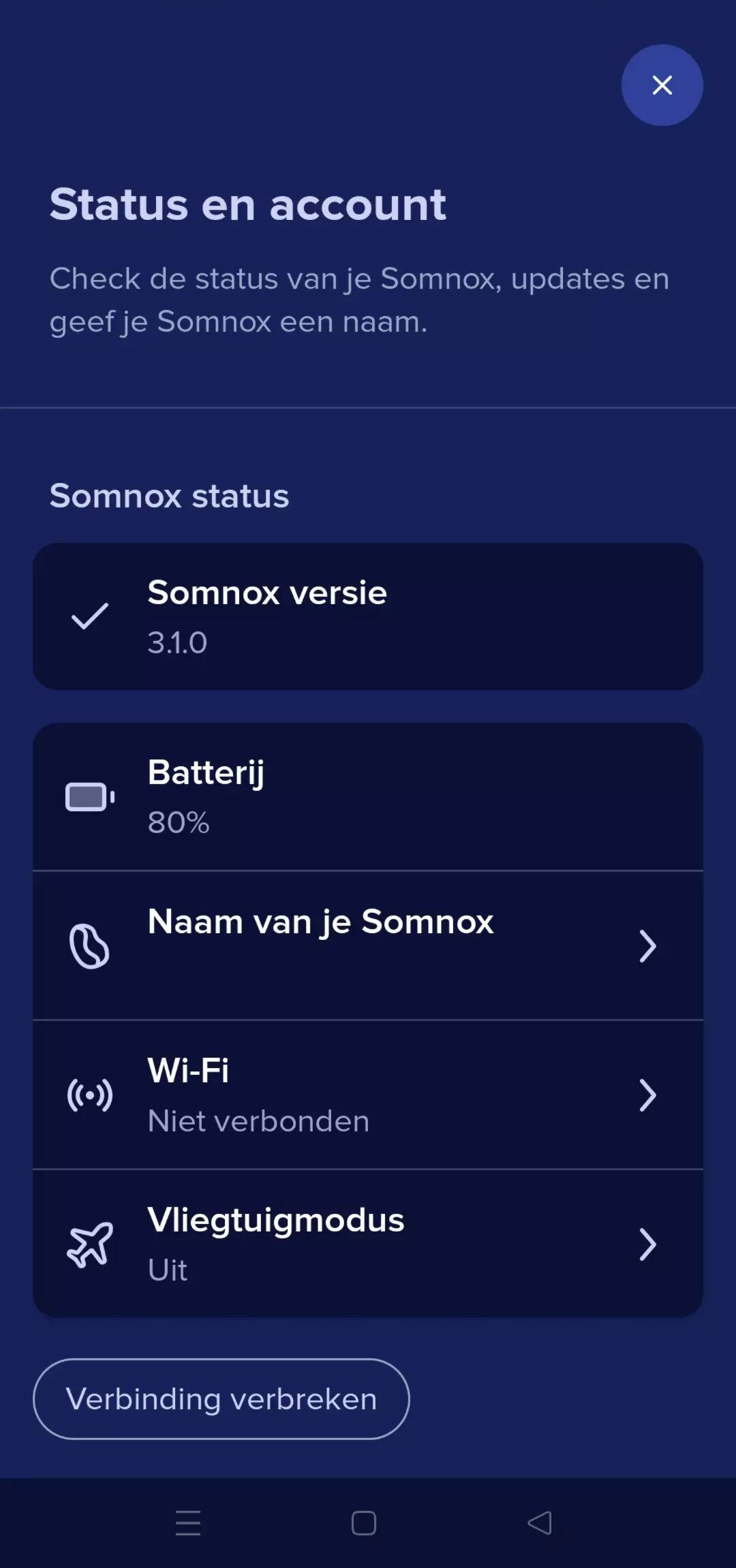 Somnox app bluetooth